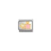 Nomination – Composable Classic SYMBOLS steel, enamel and 18k gold (93_Perfume with flower PINK WHITE)