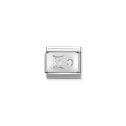 Nomination – Composable Classic ZODIAC stainless steel, Cub. zirc and 925 sterling silver Gemini