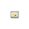 Nomination – Composable Classic SYMBOLS steel, enamel and 18k gold Cat kiss