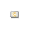 Nomination – COMPOSABLE Classic LETTERS in stainless steel with 18k gold and Cubic Zirconia (03_C)