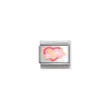 Nomination – Composable Classic SYMBOLS steel, enamel and 9k rose gold (41_Pink fuchsia star heart)
