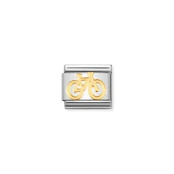 Nomination – COMPOSABLE Classic TECH in stainless steel with 18k gold (04_Bike)