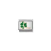 Nomination – Composable Classic SYMBOLS steel, enamel and 9k rose gold Clover