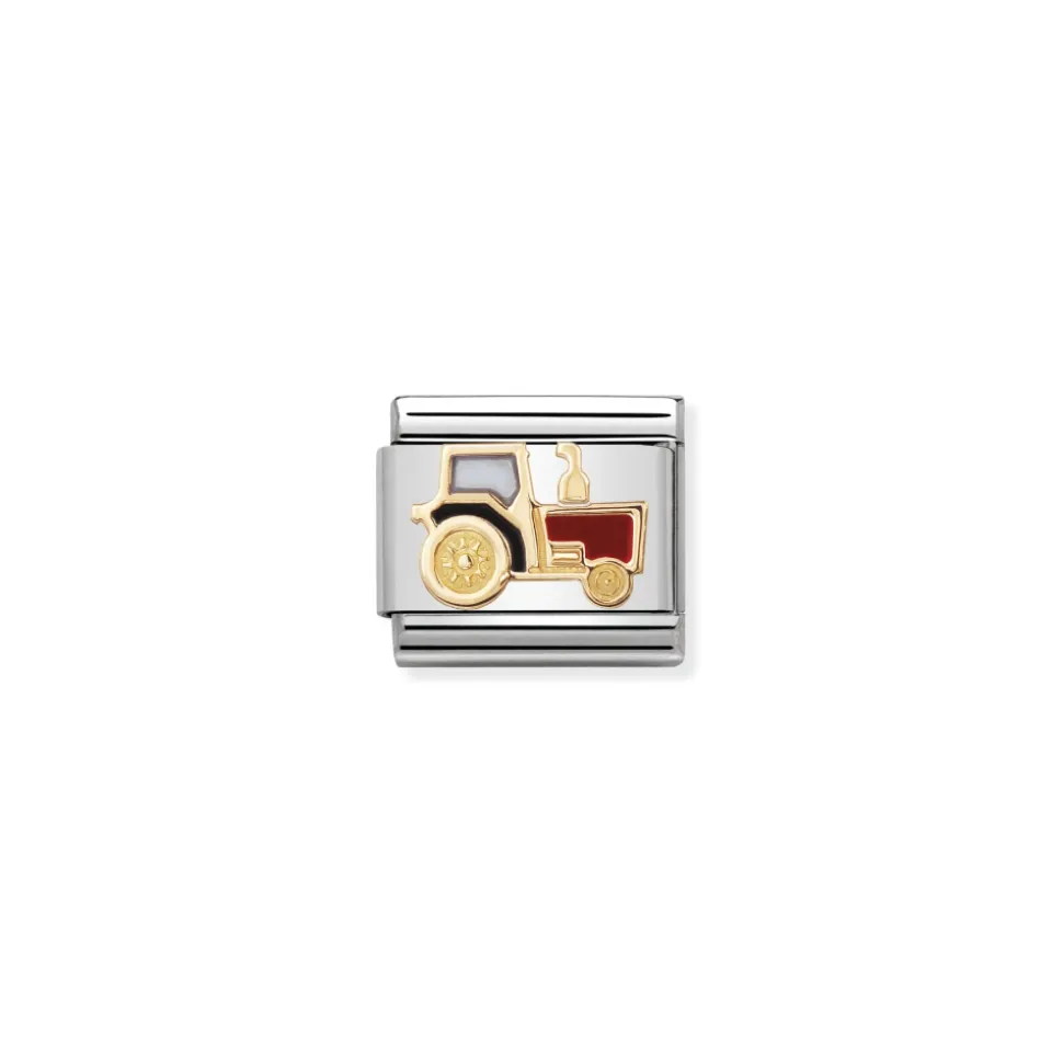 Nomination – COMPOSABLE Classic TECH in stainless steel with enamel and 18k gold (22_Tractor)
