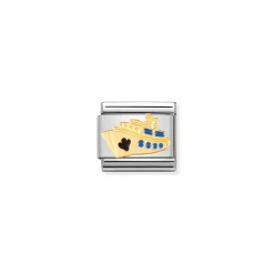 Nomination – COMPOSABLE Classic TECH in stainless steel with enamel and 18k gold Cruise Ship