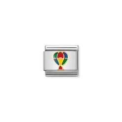 Nomination – COMPOSABLE Classic TECH in stainless steel with enamel and 18k gold Hot-air balloon