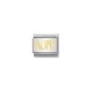 Nomination – COMPOSABLE CLASSIC WRITINGS IN STAINLESS STEEL WITH 18K GOLD (16_AUNT)