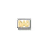 Nomination – COMPOSABLE Classic WRITINGS in stainless steel with 18k gold DAD