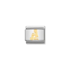 Nomination – COMPOSABLE Classic ZODIAC in stainless steel with 18k gold Aquarius