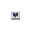Nomination – Composable CL SYMBOLS OX steel, Cz and 925 sterling silver BLUE heart