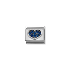 Nomination – Composable CL SYMBOLS OX steel, Cz and 925 sterling silver BLUE heart