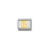 Nomination – COMPOSABLE Classic LETTERS in stainless steel with 18k gold and Cubic Zirconia (05_E)