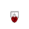 Nomination – Composable Classic CHARMS CUBIC ZIRCONIA steel, 925 sterling silver (13_Red heart)