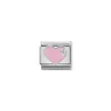 Nomination – Composable CL SIMBOLS stainless steel, enamel, 1 Cub. Zirc and 925 sterling silver PINK heart