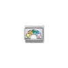 Nomination – Composable CL SYMBOLS OX steel, Cz and 925 sterling silver Rainbow