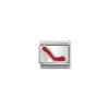 Nomination – Composable CL SIMBOLS stainless steel, enamel, 1 Cub. Zirc and 925 sterling silver RED stiletto