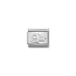 Nomination – Composable CL symbols stainless steel , 925 sterling silver, and Cubic zirconia Hand of Fatima