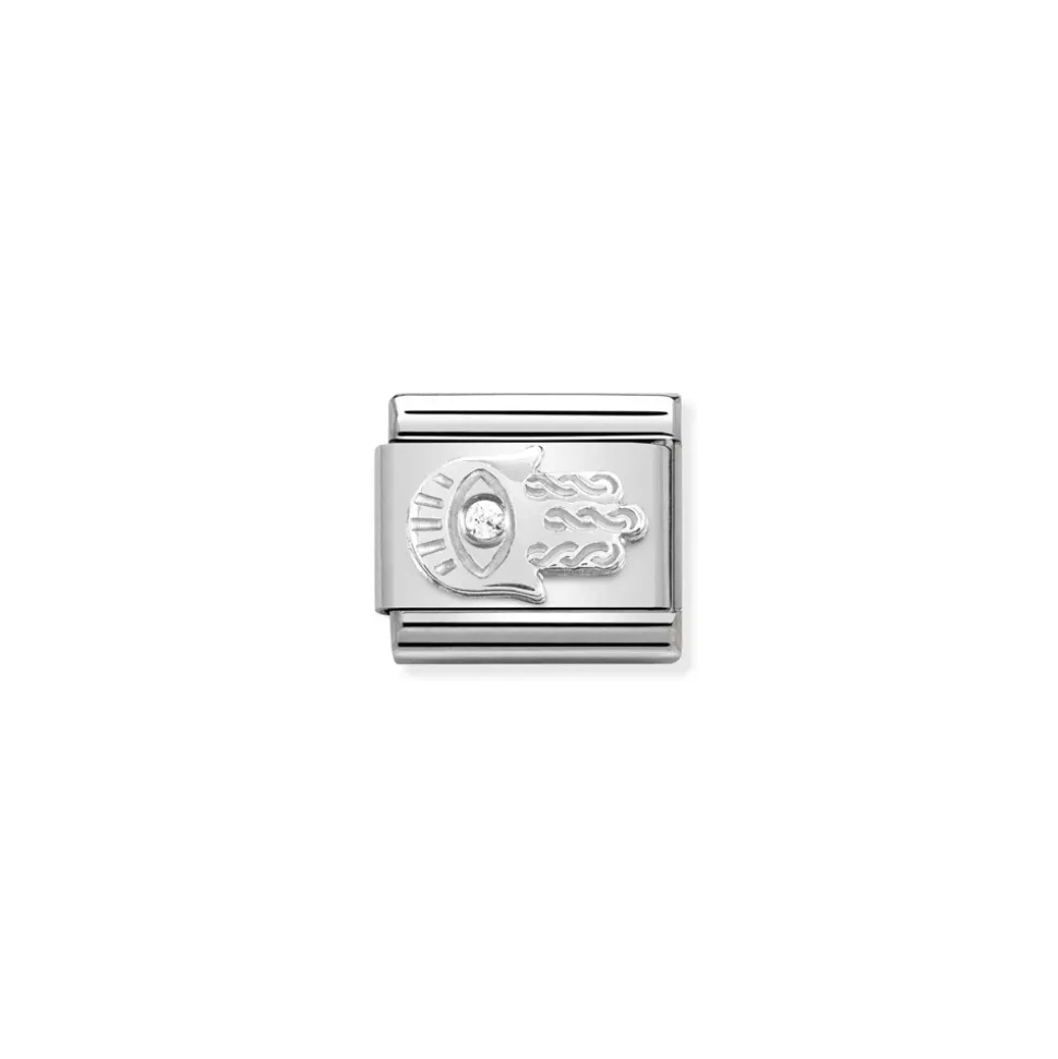Nomination – Composable CL symbols stainless steel , 925 sterling silver, and Cubic zirconia Hand of Fatima