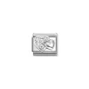 Nomination – Composable CL SYMBOLS steel , Cubic zirconia and 925 sterling silver (47_Raised hearts and WHITE cz)