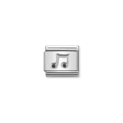 Nomination – Composable CL symbols stainless steel , 925 sterling silver, and Cubic zirconia Music note