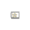 Nomination – Composable Classic GLITTER SYMBOLS in steel, enamel and 18k gold SILVER star
