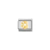 Nomination – COMPOSABLE Classic LETTERS in stainless steel with 18k gold and Cubic Zirconia (07_G)