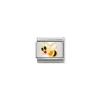 Nomination – COMPOSABLE Classic AIR ANIMALS in stainless steel with enamel and 18k gold Bee