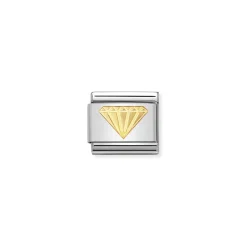 Nomination – COMPOSABLE Classic GOOD LUCK in stainless steel with 18k gold (03_Diamond)