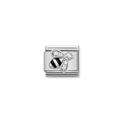 Nomination – Composable CL SIMBOLS stainless steel, enamel, Cub. Zirc and 925 sterling silver Bee
