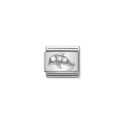 Nomination – Composable CL SYMBOLS steel , Cubic zirconia and 925 sterling silver dolphin