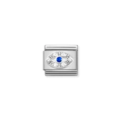 Nomination – Composable CL SYMBOLS steel , Cubic zirconia and 925 sterling silver Eye