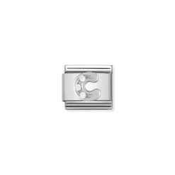 Nomination – Composable Classic ALPHABETH stainless steel, Cub. zirc and 925 sterling silver C