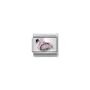 Nomination – Composable CL SYMBOLS steel , Cubic zirconia and 925 sterling silver Flamingo with Pink CZ