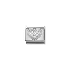 Nomination – Composable CL SYMBOLS steel , Cubic zirconia and 925 sterling silver Heart