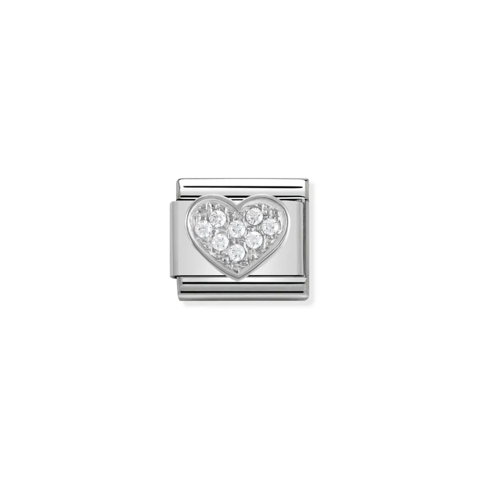 Nomination – Composable CL SYMBOLS steel , Cubic zirconia and 925 sterling silver Heart