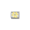 Nomination – Composable CL SIMBOLS stainless steel, enamel, Cub. Zirc and 925 sterling silver Narcissus YELLOW