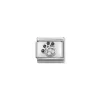 Nomination – Composable CL SYMBOLS steel , Cubic zirconia and 925 sterling silver Paw Print