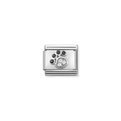 Nomination – Composable CL SYMBOLS steel , Cubic zirconia and 925 sterling silver Paw Print