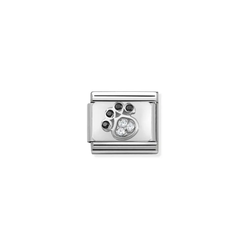 Nomination – Composable CL SYMBOLS steel , Cubic zirconia and 925 sterling silver Paw Print