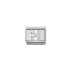 Nomination – Composable Classic ALPHABETH stainless steel, Cub. zirc and 925 sterling silver H