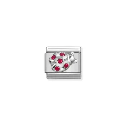 Nomination – Composable CL SYMBOLS steel , Cubic zirconia and 925 sterling silver RED Ladybug