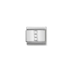 Nomination – Composable Classic ALPHABETH stainless steel, Cub. zirc and 925 sterling silver I