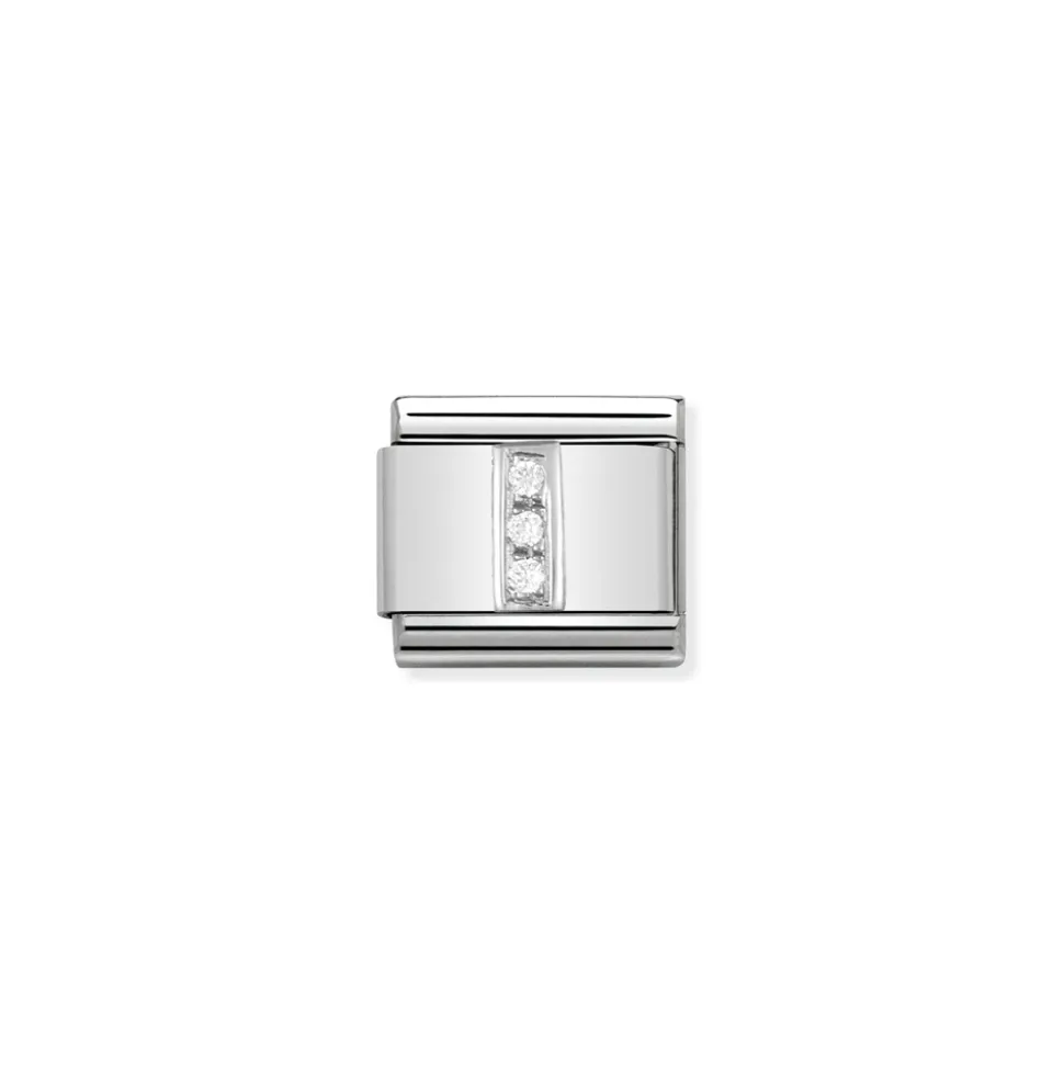 Nomination – Composable Classic ALPHABETH stainless steel, Cub. zirc and 925 sterling silver I