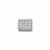 Nomination – Composable CL PAVE in stainless steel, Cubic zirconia and 925 sterling silver White CZ