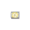 Nomination – Composable CL SIMBOLS stainless steel, enamel, Cub. Zirc and 925 sterling silver YELLOW flower