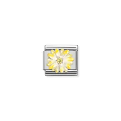 Nomination – Composable CL SIMBOLS stainless steel, enamel, Cub. Zirc and 925 sterling silver YELLOW flower