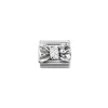 Nomination – Composable CL SYMBOLS OX steel, Cz and 925 sterling silver (11_Bow WHITE)