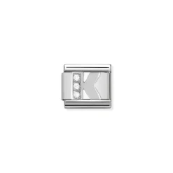 Nomination – Composable Classic ALPHABETH stainless steel, Cub. zirc and 925 sterling silver K