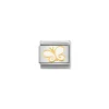 Nomination – Composable Classic NATURA in stainless steel with enamel and 18k gold (03_Butterfly)