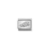 Nomination – Composable CL SYMBOLS steel , Cubic zirconia and 925 sterling silver WHITE wing
